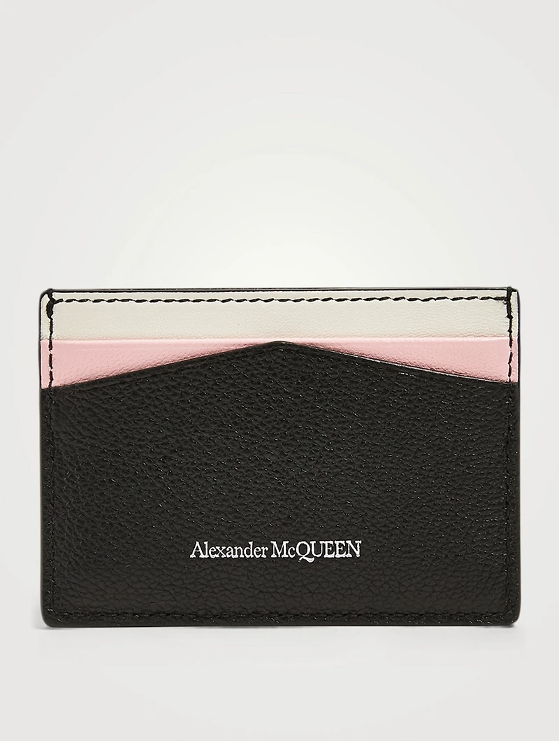 Tri-Tone Leather Card Holder