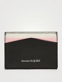 Tri-Tone Leather Card Holder