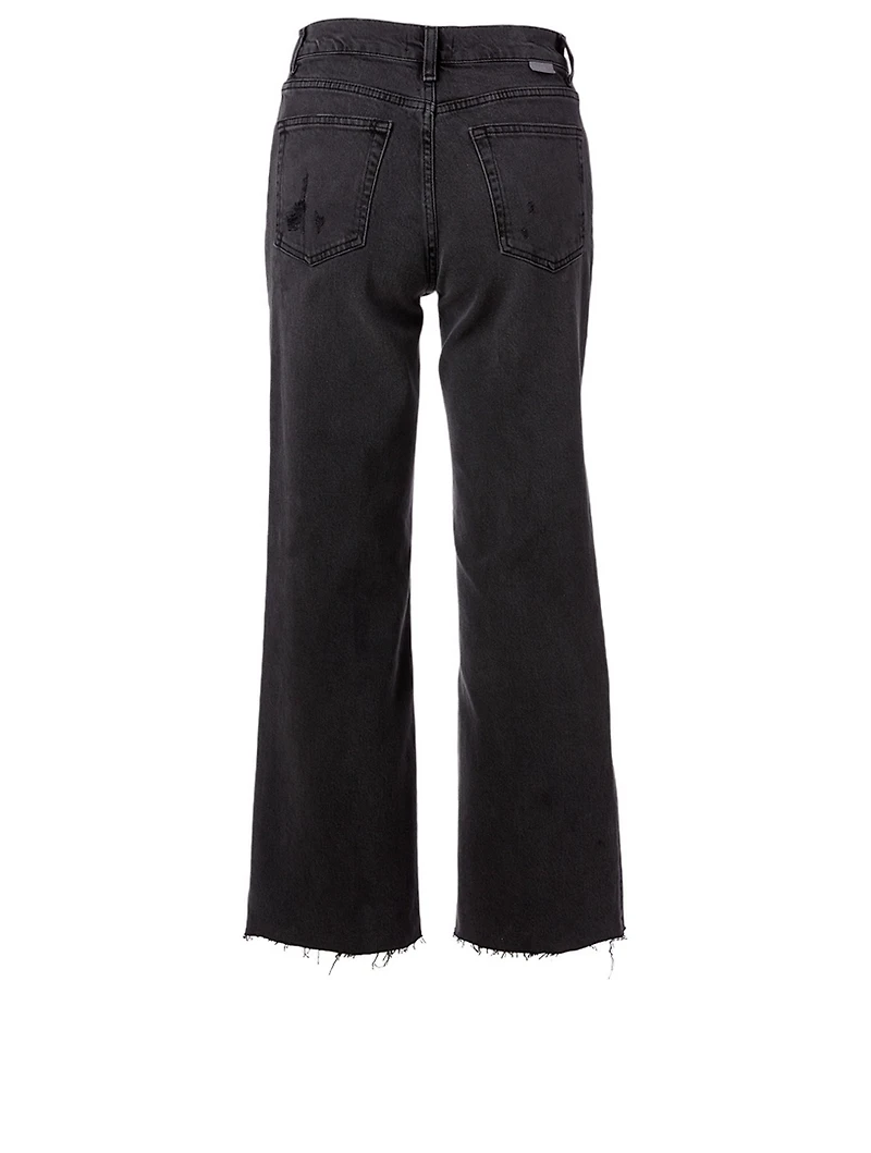 Mikey High-Waisted Jeans With Raw Hem