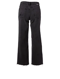 Mikey High-Waisted Jeans With Raw Hem
