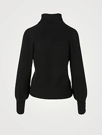 Cotton-Blend Sweater With Button Cuffs