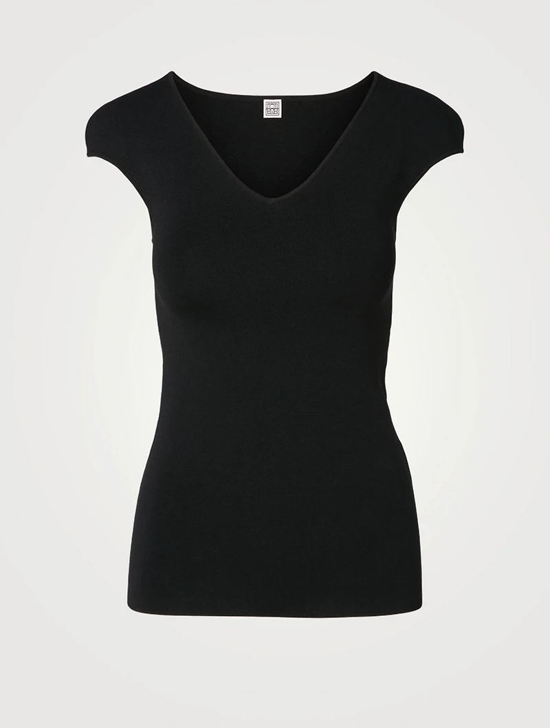Cap-Sleeve Slim-Fit Top