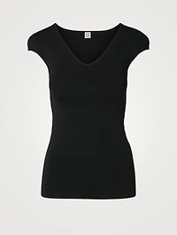 Cap-Sleeve Slim-Fit Top