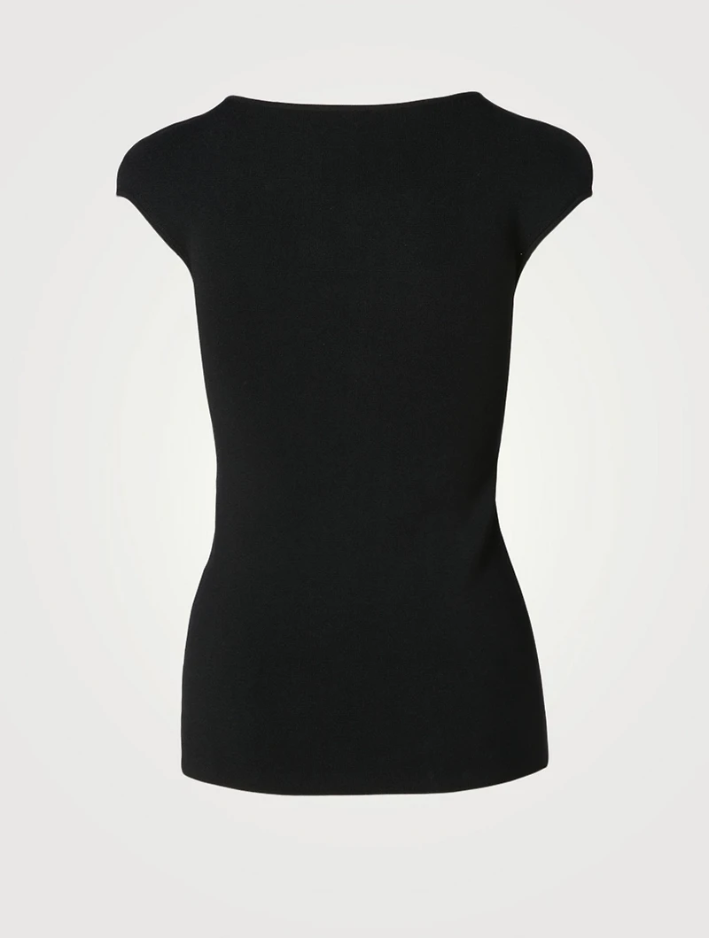 Cap-Sleeve Slim-Fit Top