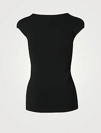 Cap-Sleeve Slim-Fit Top