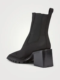 Parker Stretch Nylon Lug Heeled Chelsea Boots