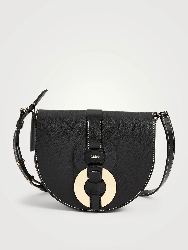 Darryl Leather Crossbody Saddle Bag