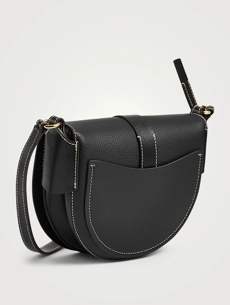 Darryl Leather Crossbody Saddle Bag