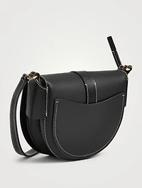 Darryl Leather Crossbody Saddle Bag