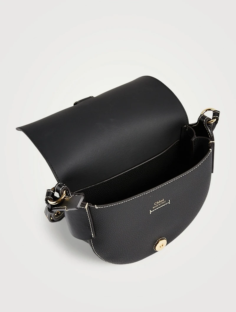 Darryl Leather Crossbody Saddle Bag