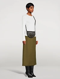 Darryl Leather Crossbody Saddle Bag