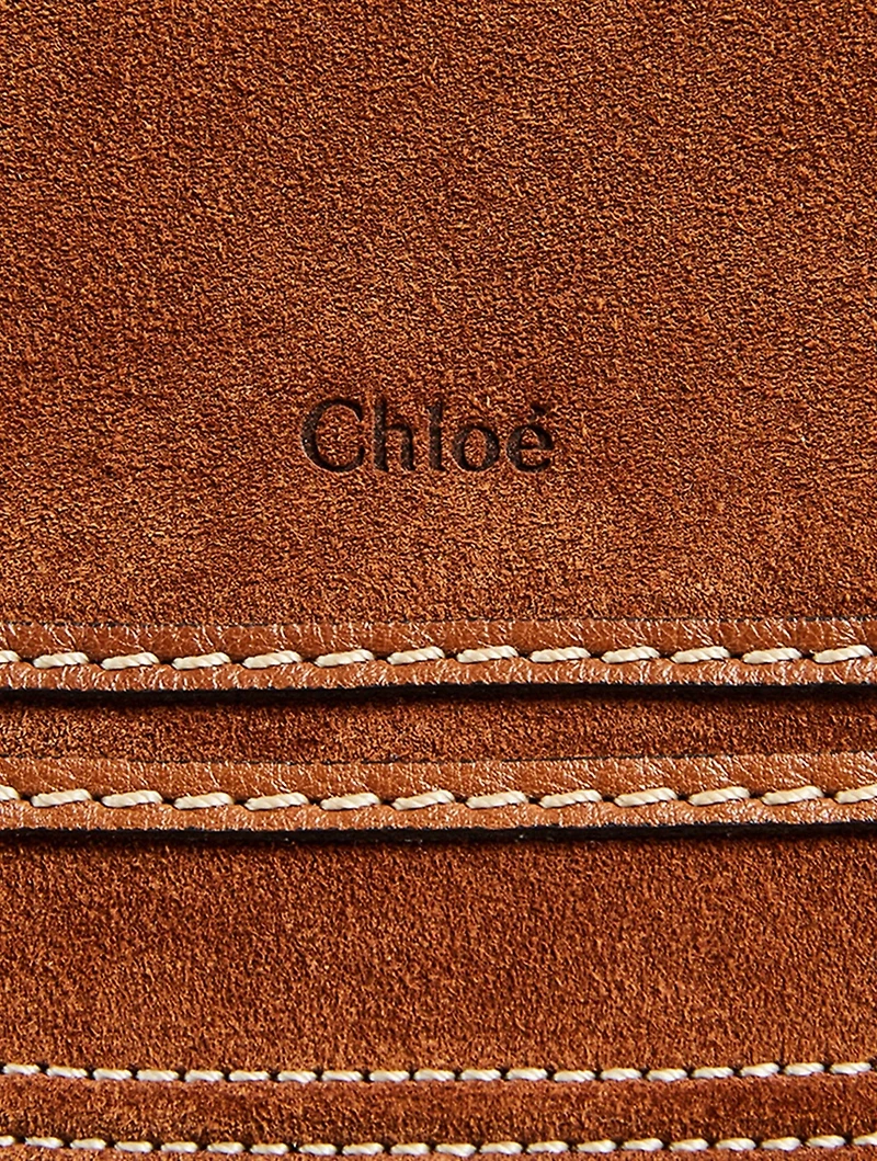 Medium Marcie Stitched Suede And Leather Shoulder Bag