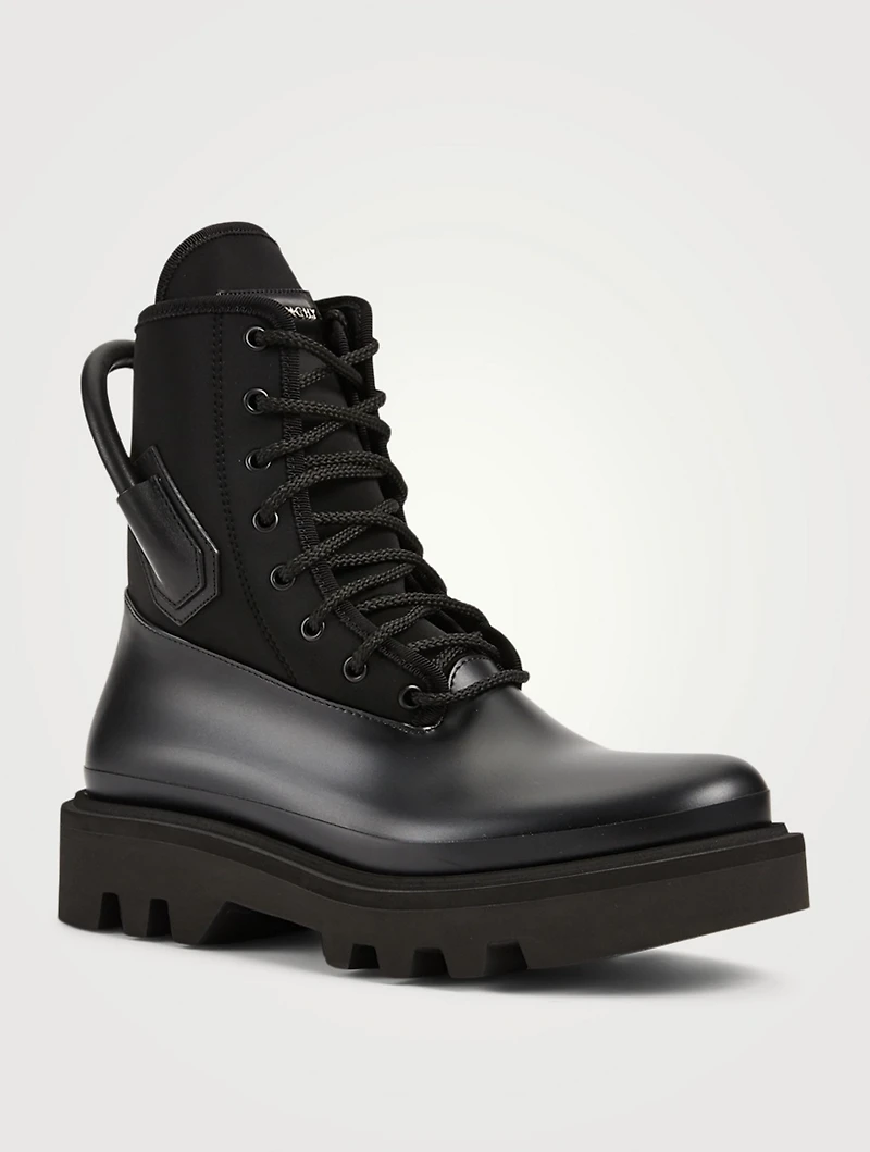 Rubber And Neoprene Combat Rain Boots