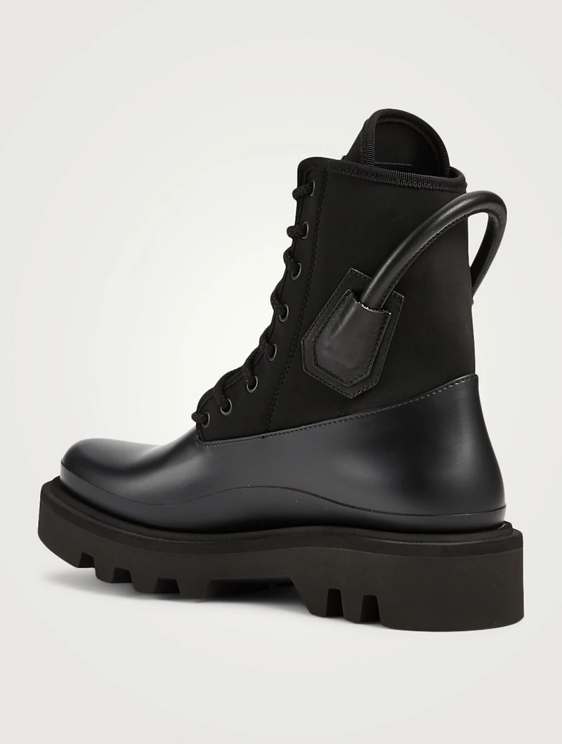 Rubber And Neoprene Combat Rain Boots