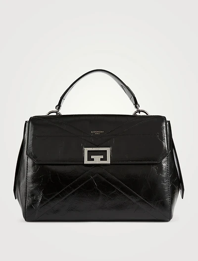 Medium ID Leather Top Handle Bag