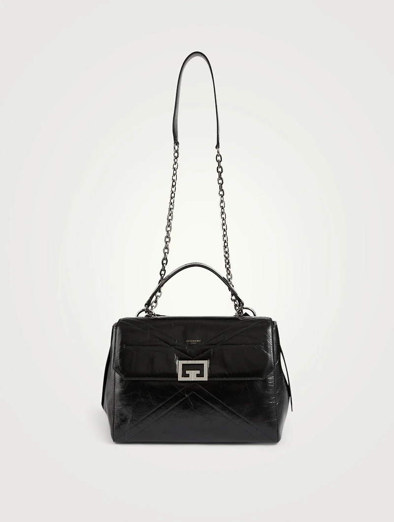 Medium ID Leather Top Handle Bag