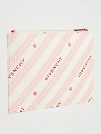 Medium Antigona Chain Jacquard And Leather Pouch