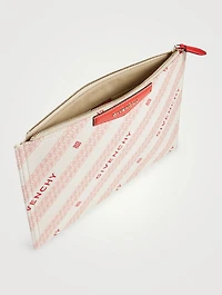 Medium Antigona Chain Jacquard And Leather Pouch
