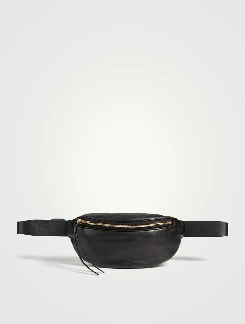 Small Moon Leather Belt Bag