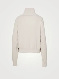 Buckingham Pique Knit Cotton Half-Zip Sweater