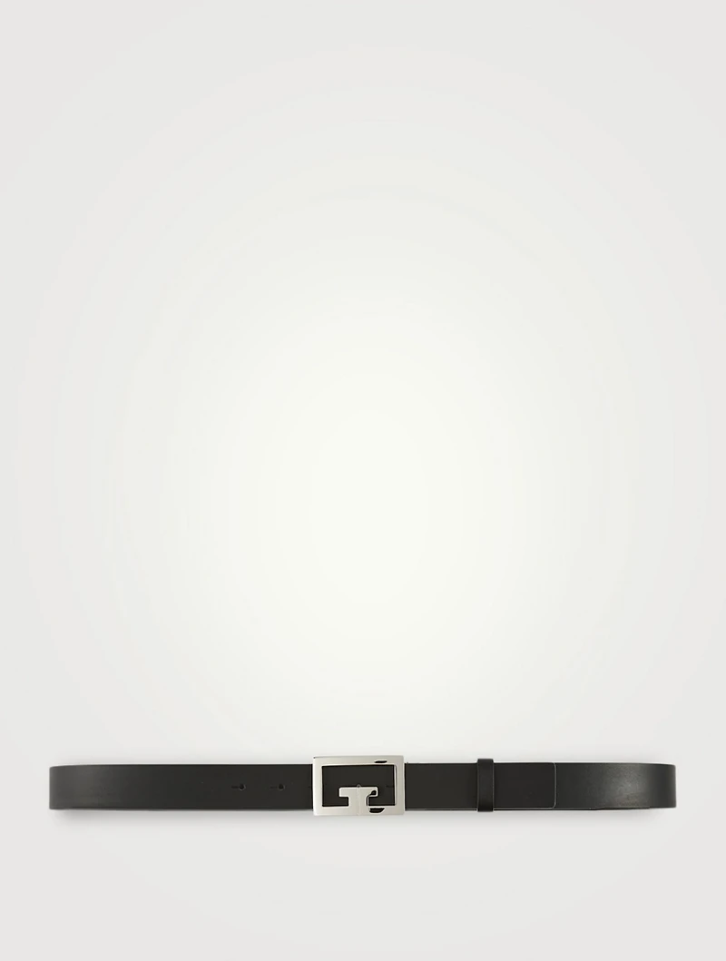Double G Buckle Leather Belt