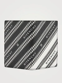 Chain Logo Coated Canvas Card Holder