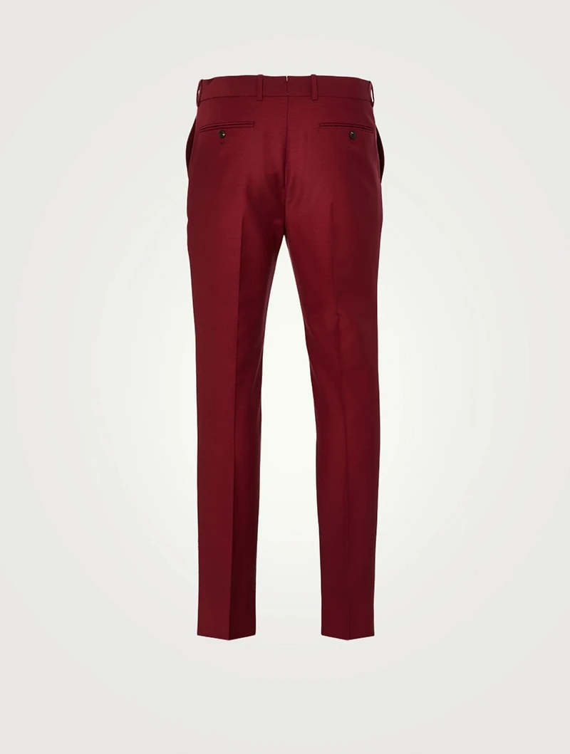 Wool And Mohair Slim-Fit Pants