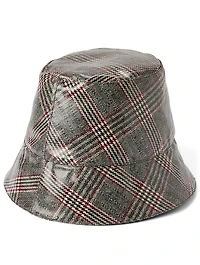 Charlie Vinyl Bucket Hat In Glen Plaid