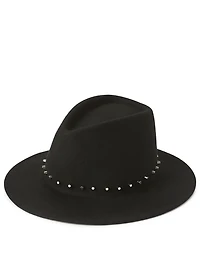 Blaine Studded Wool Fedora Hat