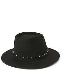 Blaine Studded Wool Fedora Hat