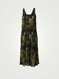 Pleated Georgette Midi Dress