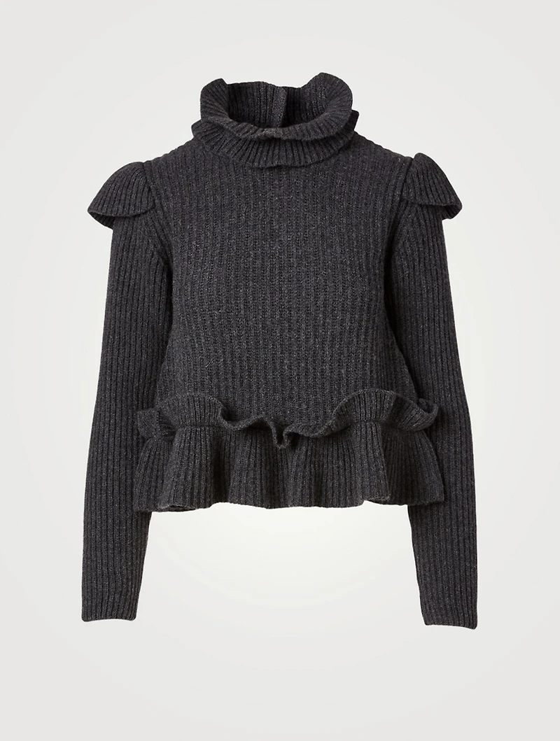 Recycled Wool-Blend Cropped Top