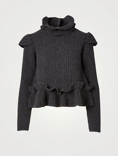 Recycled Wool-Blend Cropped Top