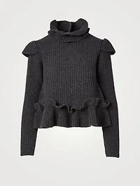 Recycled Wool-Blend Cropped Top
