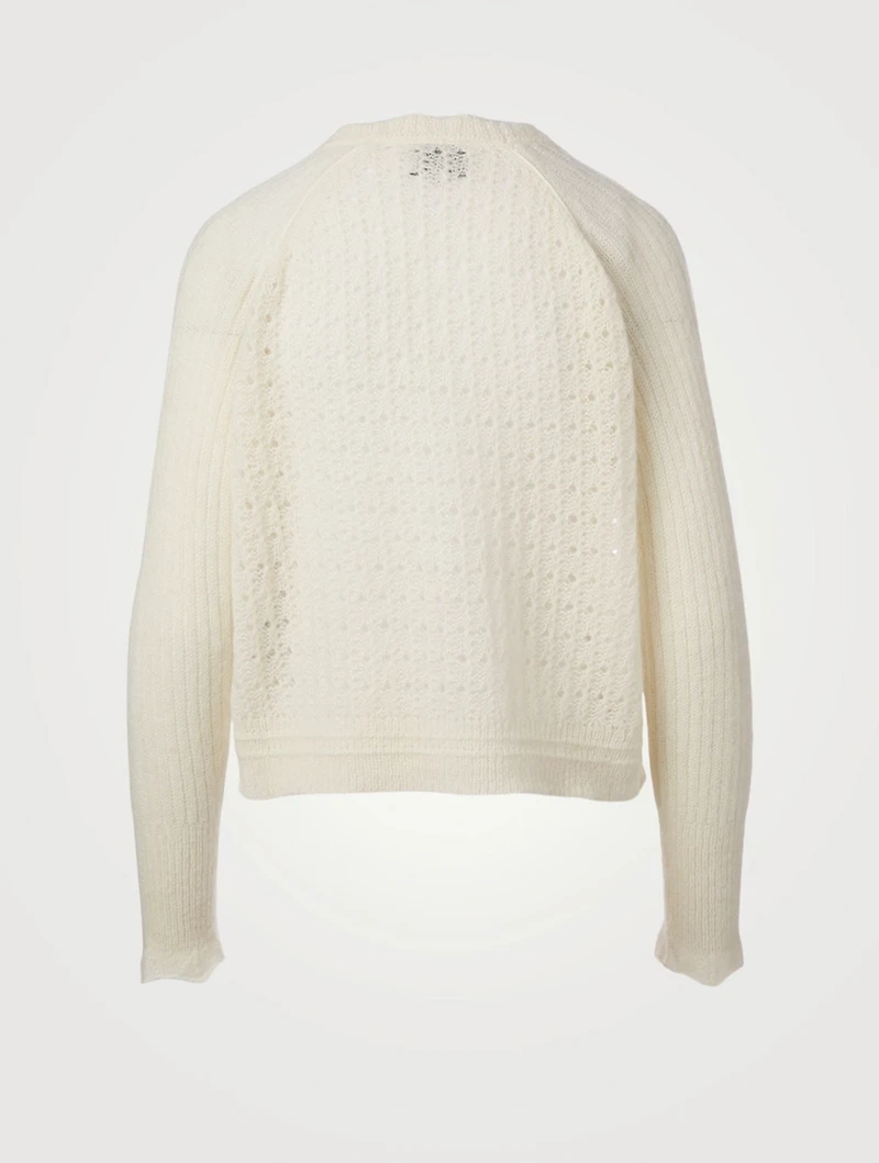Alpaca And Wool Boxy V-Neck Cardigan