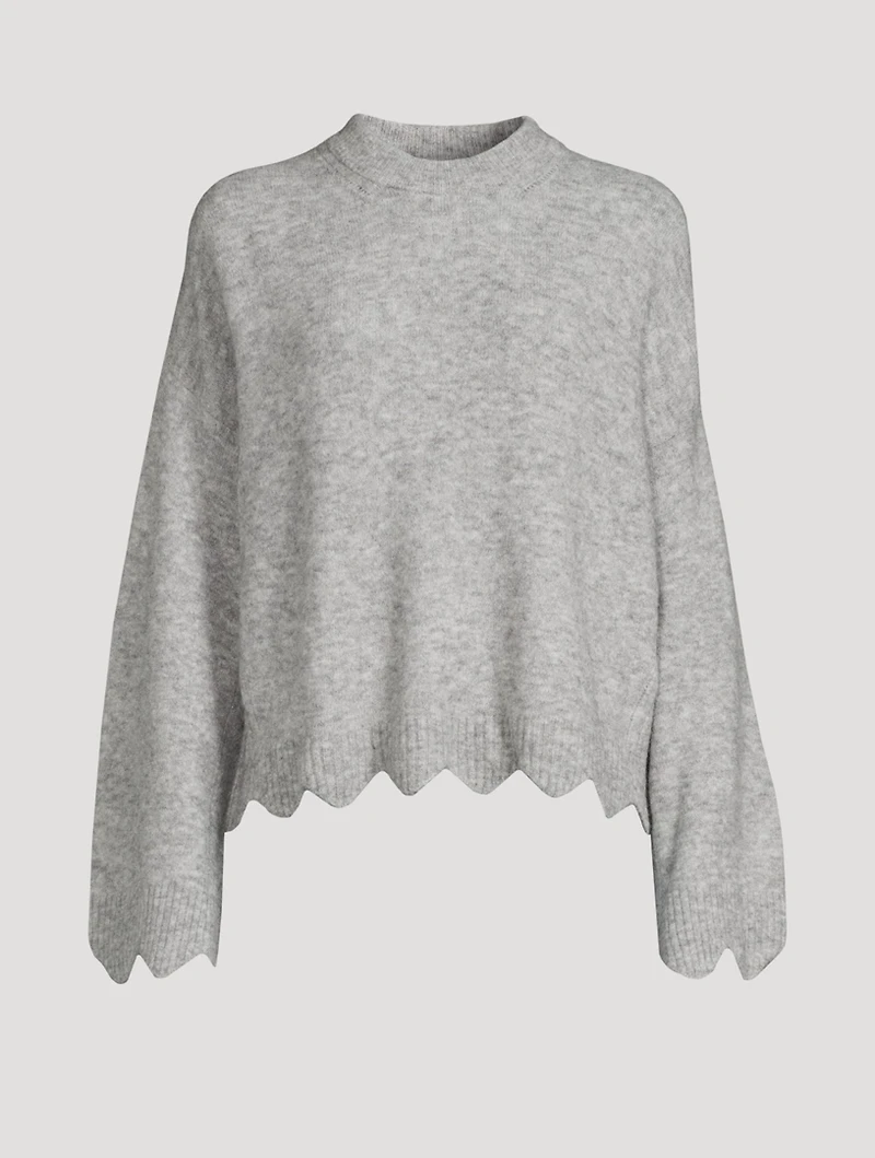 Wool And Alpaca Scalloped Sweater
