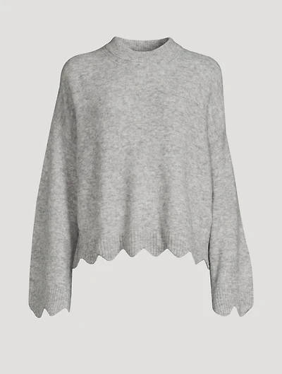 Wool And Alpaca Scalloped Sweater