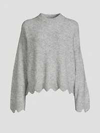 Wool And Alpaca Scalloped Sweater
