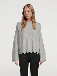 Wool And Alpaca Scalloped Sweater