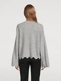 Wool And Alpaca Scalloped Sweater