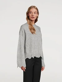 Wool And Alpaca Scalloped Sweater