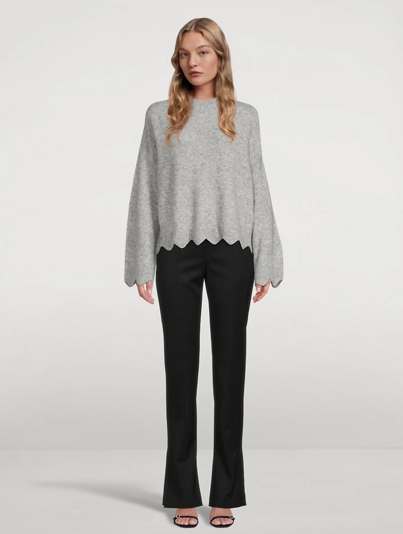 Wool And Alpaca Scalloped Sweater