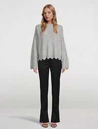 Wool And Alpaca Scalloped Sweater