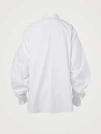 Cotton Shirt With Gathered Sleeves