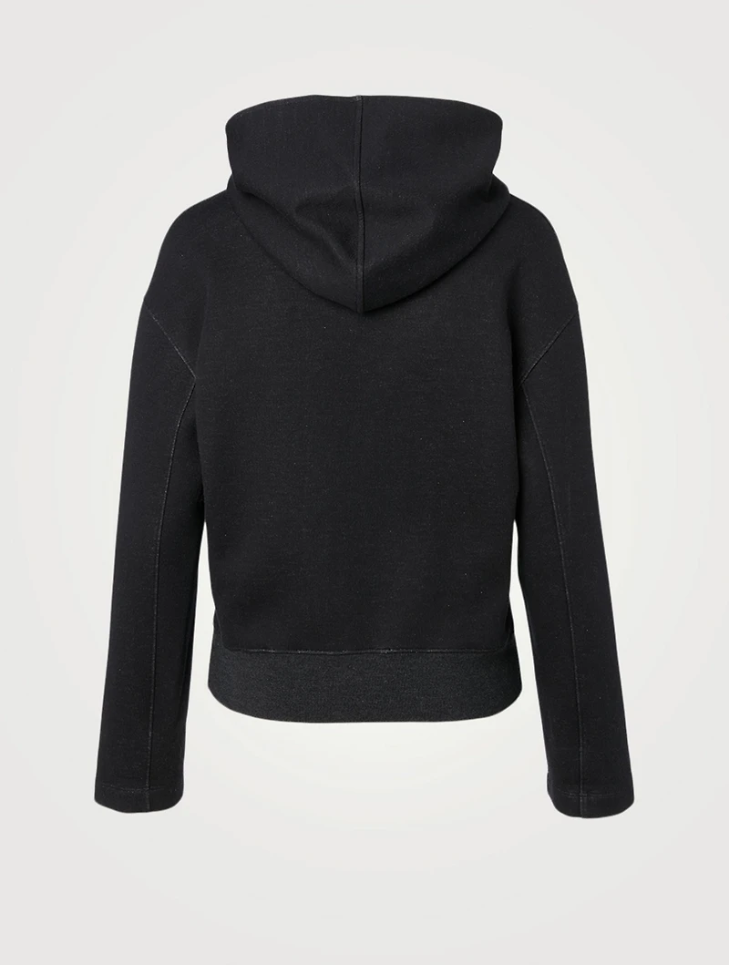 Cotton Jersey Half-Zip Hoodie