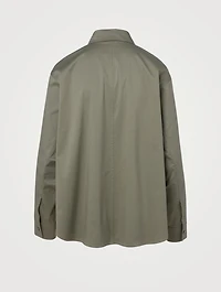 Organic Cotton-Blend Square Collared Shirt