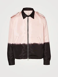Blouson Jacket Dip-Dye Print