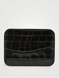 Cash Everyday Croc-Embossed Leather Card Holder