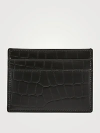 Neo Croc-Embossed Leather Card Holder