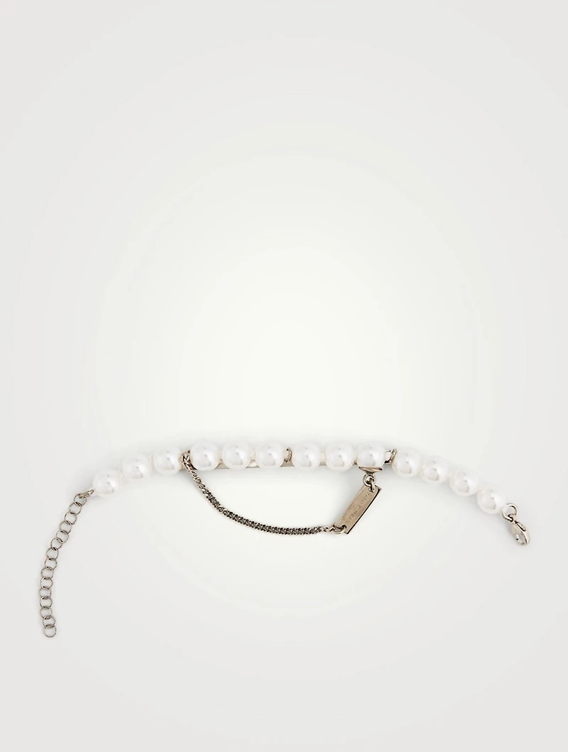 Faux Pearl Chain Hair Clip